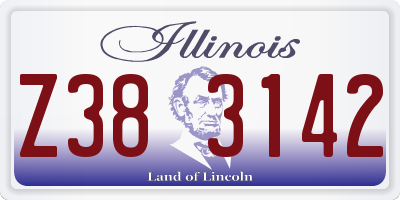 IL license plate Z383142