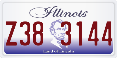 IL license plate Z383144