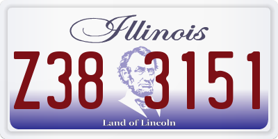 IL license plate Z383151