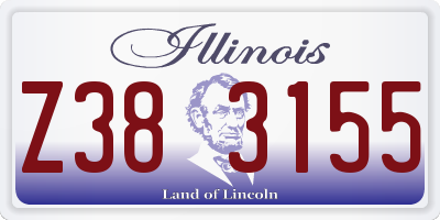 IL license plate Z383155