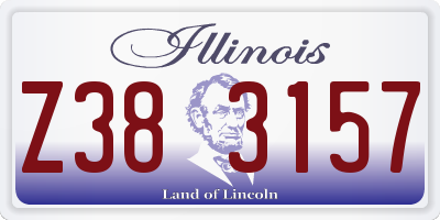 IL license plate Z383157