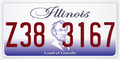 IL license plate Z383167