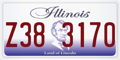 IL license plate Z383170