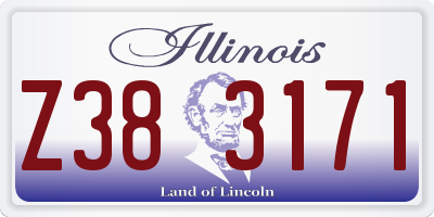 IL license plate Z383171