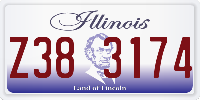 IL license plate Z383174