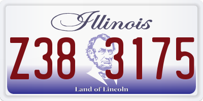 IL license plate Z383175