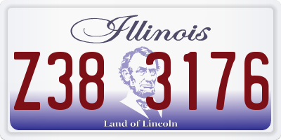 IL license plate Z383176