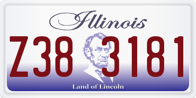 IL license plate Z383181