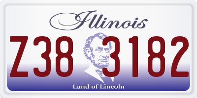IL license plate Z383182