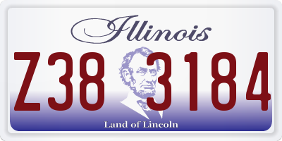 IL license plate Z383184