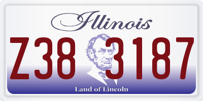 IL license plate Z383187