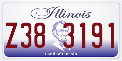 IL license plate Z383191