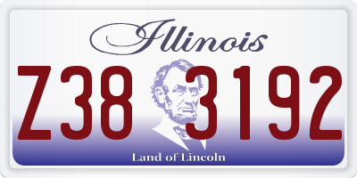 IL license plate Z383192