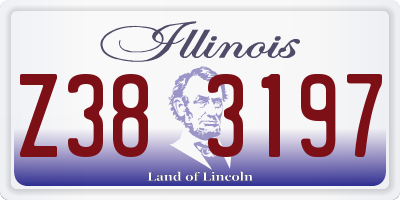 IL license plate Z383197