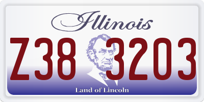 IL license plate Z383203