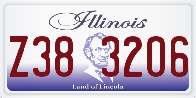 IL license plate Z383206