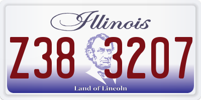 IL license plate Z383207