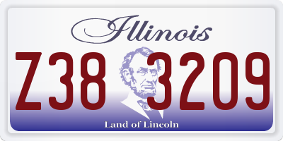 IL license plate Z383209