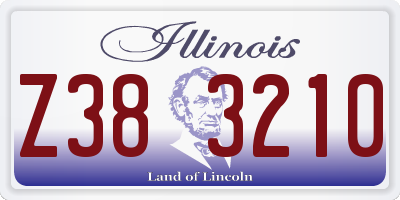IL license plate Z383210