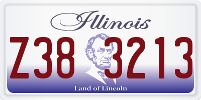 IL license plate Z383213