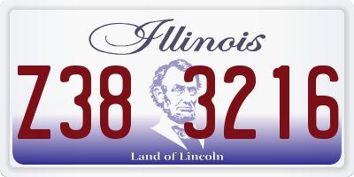 IL license plate Z383216