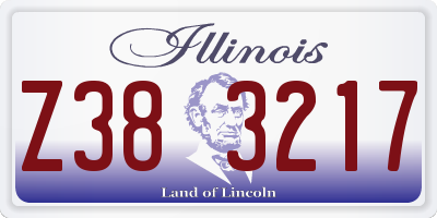 IL license plate Z383217