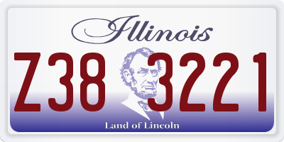 IL license plate Z383221