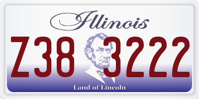 IL license plate Z383222
