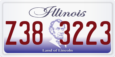 IL license plate Z383223