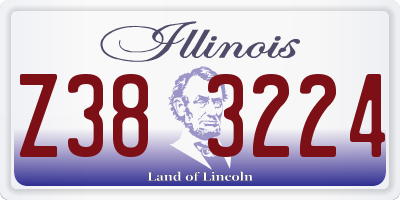 IL license plate Z383224