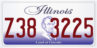 IL license plate Z383225