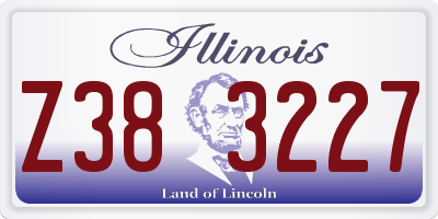 IL license plate Z383227