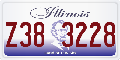 IL license plate Z383228