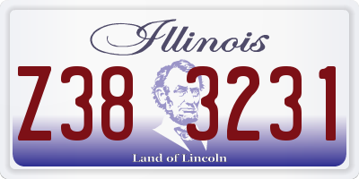 IL license plate Z383231