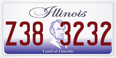 IL license plate Z383232