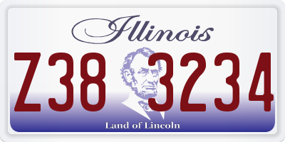IL license plate Z383234