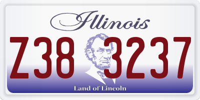 IL license plate Z383237