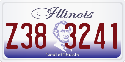 IL license plate Z383241