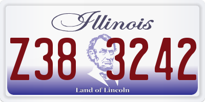 IL license plate Z383242