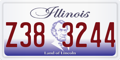 IL license plate Z383244