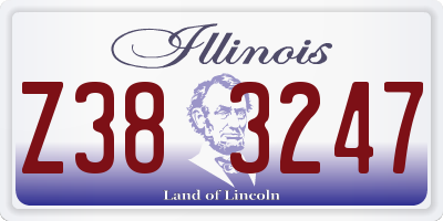 IL license plate Z383247