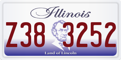 IL license plate Z383252