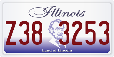 IL license plate Z383253