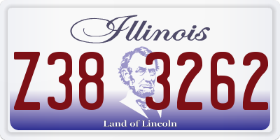 IL license plate Z383262