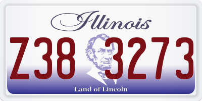 IL license plate Z383273