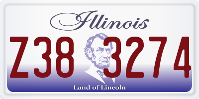 IL license plate Z383274