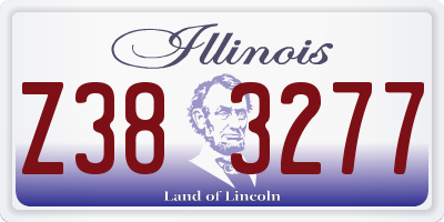 IL license plate Z383277