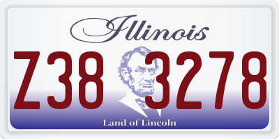 IL license plate Z383278