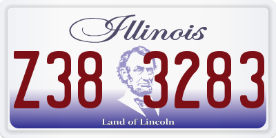 IL license plate Z383283