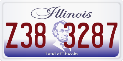 IL license plate Z383287